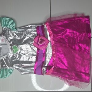 Nella The Princess Knight Kids Silver and Pink Costume Dress Sz 4-6